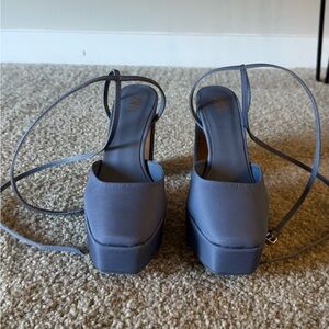Zara Elegant Lavender Platform Heels